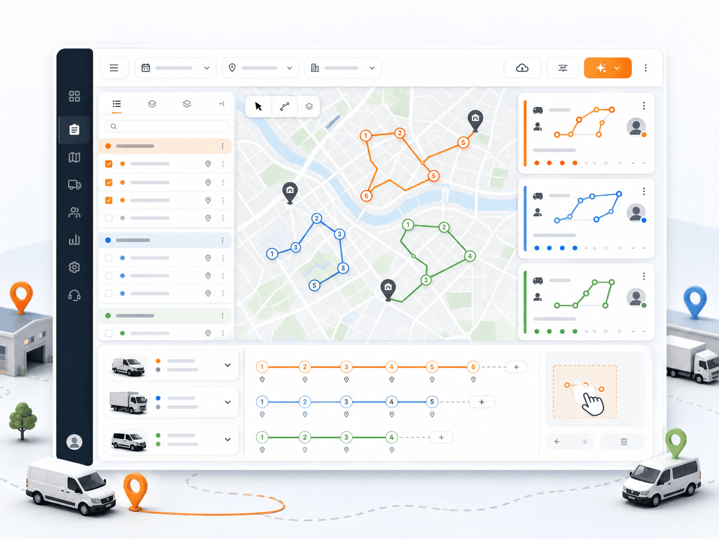 Review, assign, adjust, and dispatch route work