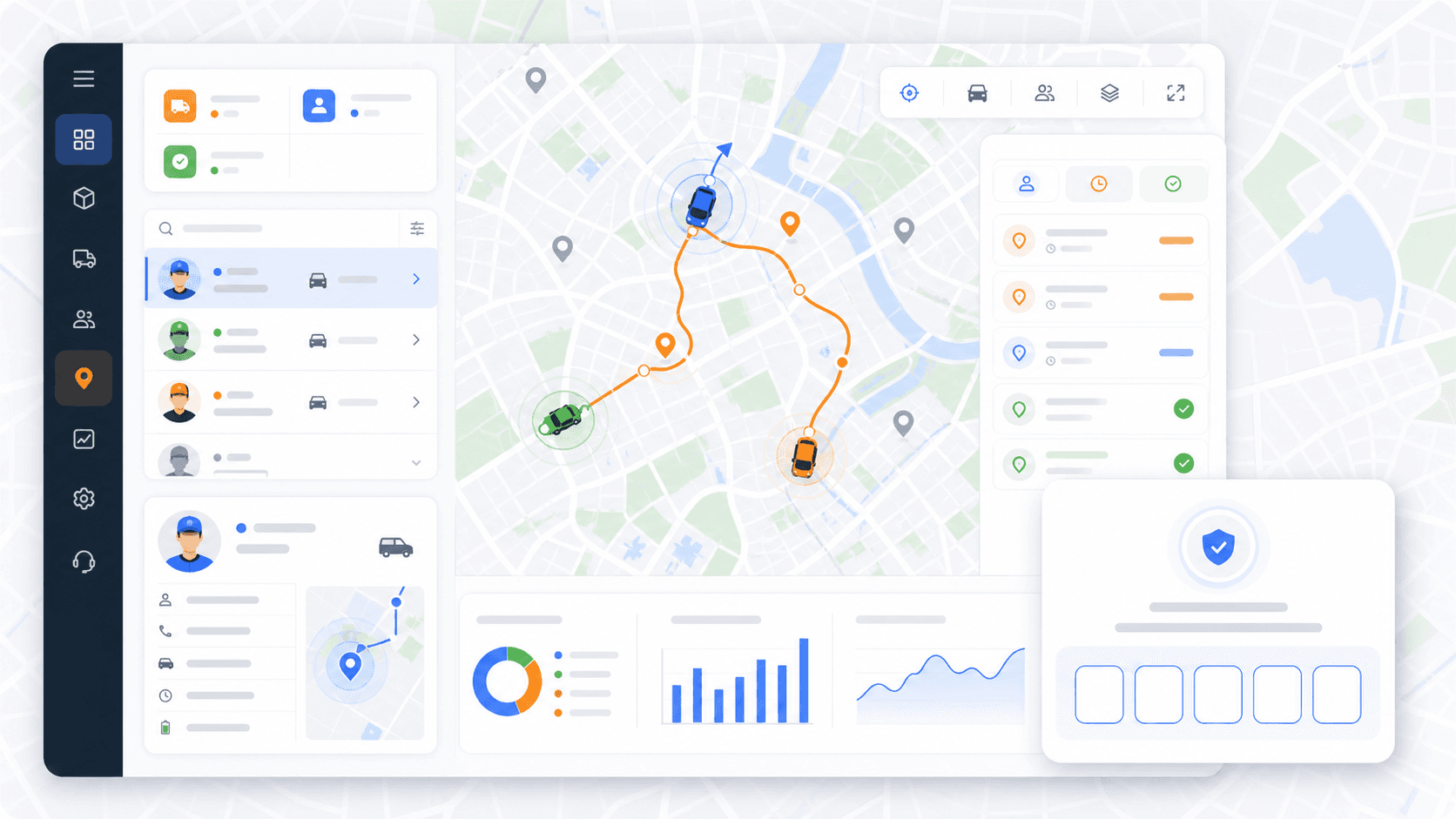 Monitor active deliveries while routes are in progress